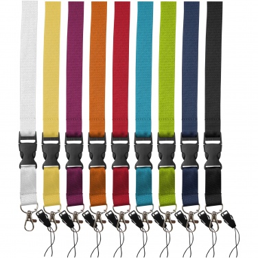 Logotrade werbemittel das Foto: Sagan Lanyard mit abnehmbarer Schnalle und Handyband