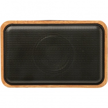 Logotrade Firmengeschenke das Foto: Wooden 3W Lautsprecher mit kabellosem Lade-Pad