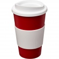 Americano® 350 ml Isolierbecher mit Schutzring, Rot / Weiß