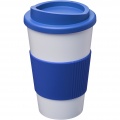 Americano® 350 ml Isolierbecher mit Schutzring, Weiß / Mittelblau