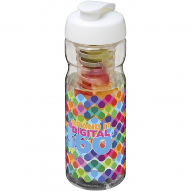 Logotrade Werbeartikel das Foto: H2O Active® Base 650 ml Sportflasche mit Klappdeckel und Infusor