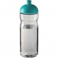 H2O Active® Base 650 ml Sportflasche mit Stülpdeckel, Transparent / Aquablau