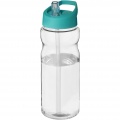 H2O Active® Base 650 ml Sportflasche mit Ausgussdeckel, Transparent / Aquablau