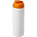 Baseline® Plus 750 ml Flasche mit Klappdeckel, Weiß / Orange