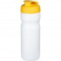 Baseline® Plus 650 ml Sportflasche mit Klappdeckel, Weiß / Gelb