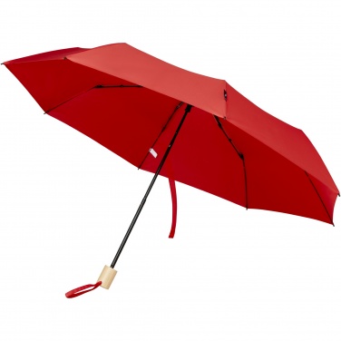 Logotrade Geschäftsgeschenke das Foto: Birgit 21'' faltbarer winddichter Regenschirm aus recyceltem PET