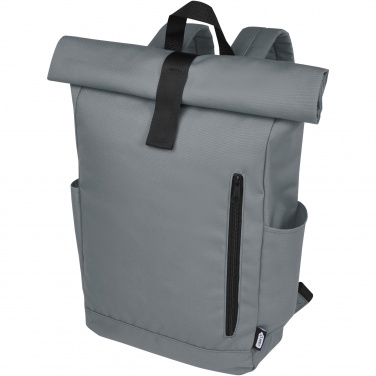 Logotrade Werbeartikel das Foto: Byron 15,6" GRS RPET Roll-Top Rucksack 18 L