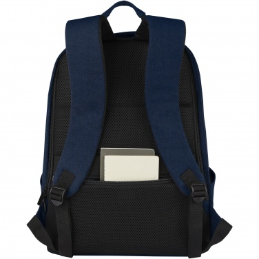 Logotrade Werbeartikel das Foto: Joey 15,6 Zoll Anti-Diebstahl Laptop Rucksack 18 L aus GRS-recyceltem Canvas