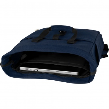 Logotrade werbemittel das Foto: Joey 15" GRS Rolltop Laptoprucksack aus recyceltem Canvas 15 L