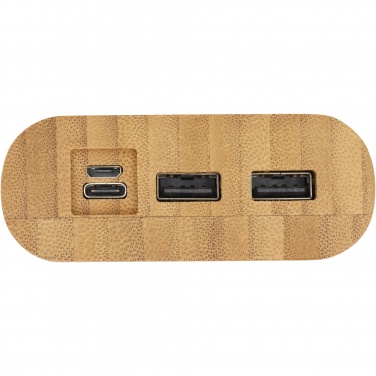 Logotrade werbemittel das Foto: Tulda 20.000 mAh Powerbank aus Bambus