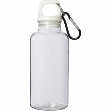 Logotrade Firmengeschenke das Foto: Oregon 400 ml RCS-zertifizierte Trinkflasche aus recyceltem Kunststoff mit Karabiner 