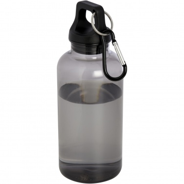 Logotrade Logogeschenke das Foto: Oregon 400 ml RCS-zertifizierte Trinkflasche aus recyceltem Kunststoff mit Karabiner 