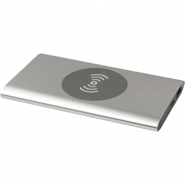 Logotrade Werbeartikel das Foto: Juice 4000 mAh Typ-C kabellose Powerbank aus recyceltem Aluminium 