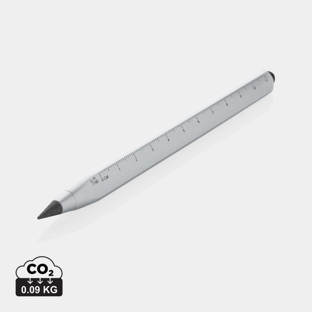 Logotrade Werbegeschenke das Foto: Eon Infinity Multitasking Stift aus RCS recycelt. Aluminium