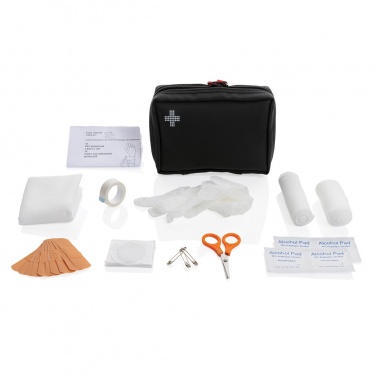 Logotrade Werbeartikel das Foto: Erste-Hilfe-Set in RCS recycelter Nubuk-PU Tasche