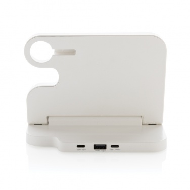 Logotrade Werbeartikel das Foto: Joltz dual 15W-Ladegerät aus RCS rec. ABS mit iWatch-Slot
