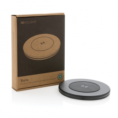 Logotrade Werbeartikel das Foto: Terra 10W Wireless Charger aus RCS recyceltem Aluminium