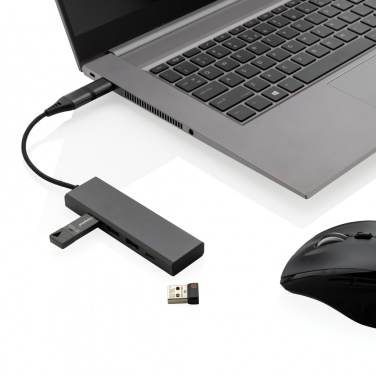 Logotrade Firmengeschenke das Foto: Terra Hub aus RCS recyceltem Aluminium mit 3 USB-Anschlüssen