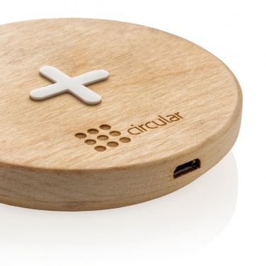 Logotrade Werbeartikel das Foto: 5W Wirless-Charger aus Holz