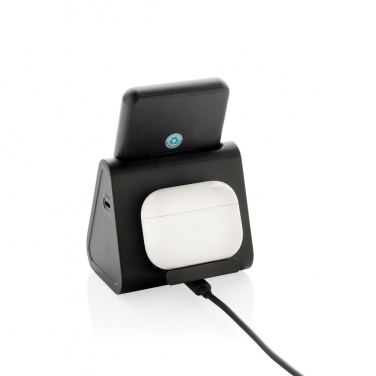 Logotrade Firmengeschenke das Foto: Powerbase 3-in-1-Charger aus RCS Kunststoff mit Powerbank