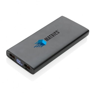 Logotrade Firmengeschenke das Foto: 18W PD Powerbank mit 10.000 mAh aus Aluminium