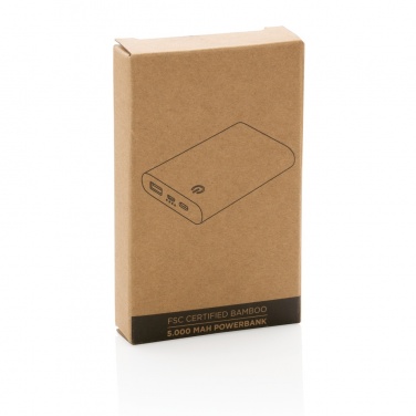 Logotrade werbemittel das Foto: 5.000mAh Bambus-Powerbank