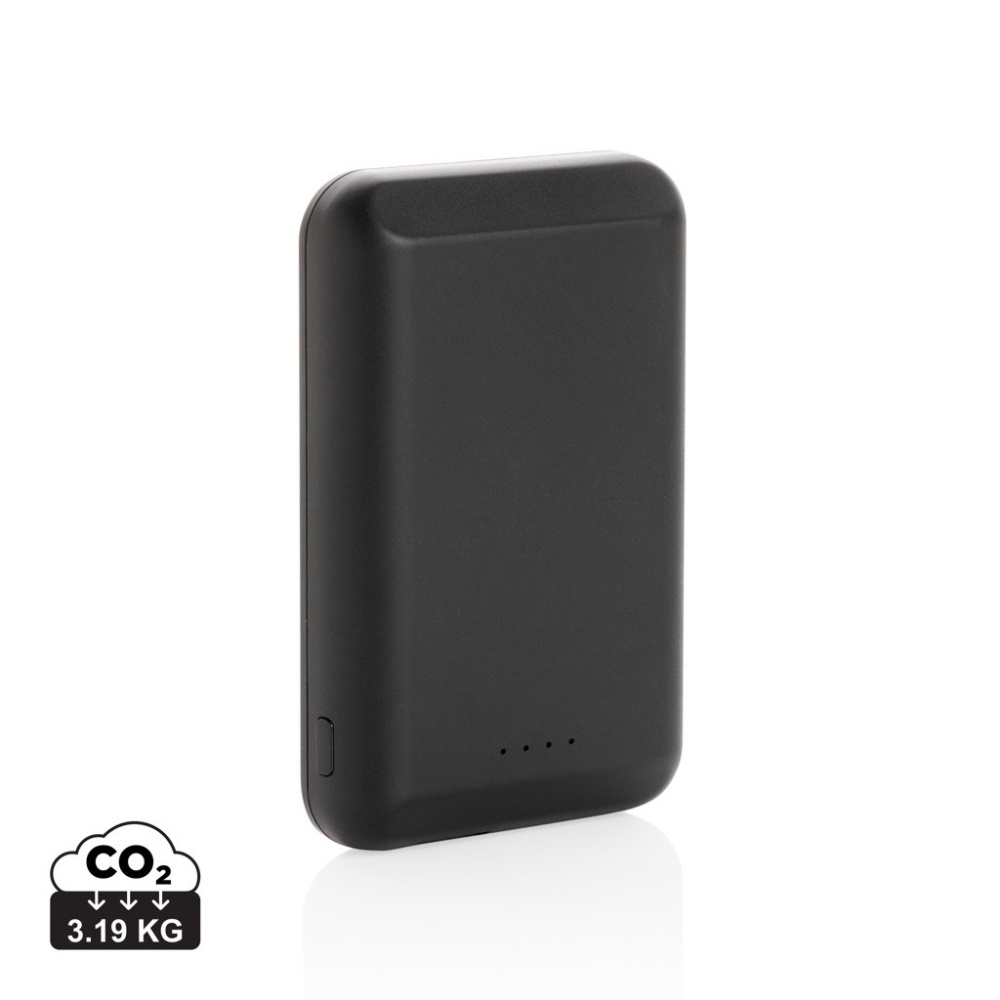 Logotrade Geschäftsgeschenke das Foto: Magnetische 5.000 mAh Wireless Powerbank