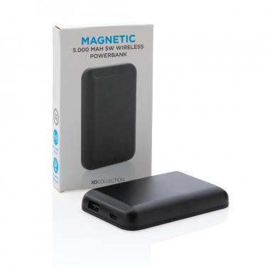 Logotrade Geschäftsgeschenke das Foto: Magnetische 5.000 mAh Wireless Powerbank