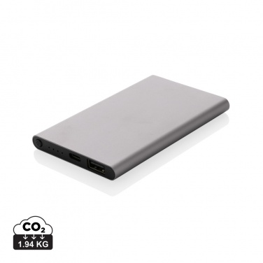 Logotrade Logogeschenke das Foto: 4.000mAh Type-C Powerbank aus RCS recyeltem ABS & Aluminium