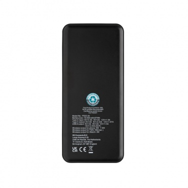 Logotrade Firmengeschenke das Foto: Fenwick 10.000mAh 3-in-1 Powerbank aus RCS recyceltem ABS