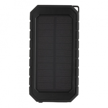 Logotrade Werbeartikel das Foto: 10.000 mAh Solar-Powerbank mit 10W Wireless aus RCS Plastik