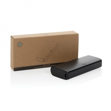 Logotrade Firmengeschenke das Foto: FlashCharge 20.000mAh Fast-Charge Powerbank aus RCS rPlastik