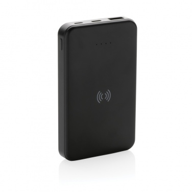 Logotrade Logogeschenke das Foto: 5.000mAh 5W Wireless Powerbank aus RCS recyceltem Kunststoff
