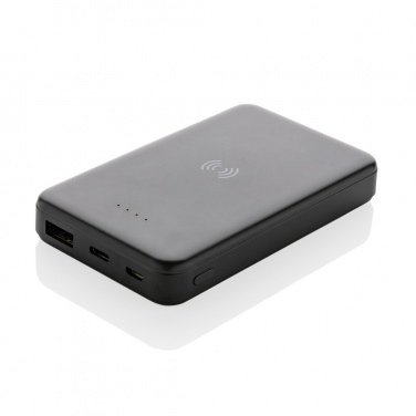 Logotrade Firmengeschenke das Foto: 5.000mAh 5W Wireless Powerbank aus RCS recyceltem Kunststoff