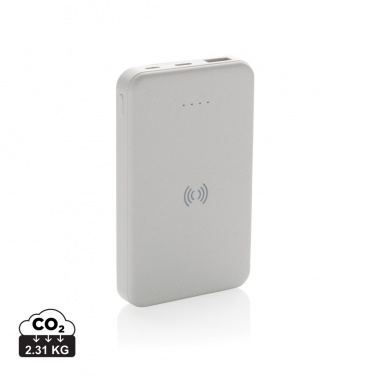 Logotrade werbemittel das Foto: 5.000mAh 5W Wireless Powerbank aus RCS recyceltem Kunststoff