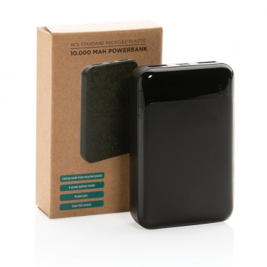 Logotrade Werbegeschenke das Foto: 10.000 mAh Powerbank aus RCS Standard recyceltem Kunststoff