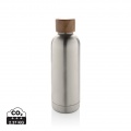 Wood Vakuumflasche aus RCS recyceltem Stainless-Steel, Silber