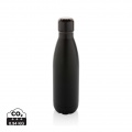 Eureka einwandige Wasserflasche aus RCS rec. Stainless-Steel, Schwarz