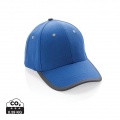 Impact AWARE™ 280gr Brushed rCotton 6 Panel Kontrast-Cap, Blau