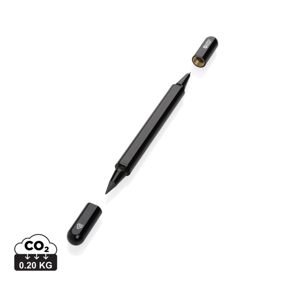 Logotrade Werbegeschenke das Foto: Swiss Peak Storm Dual-Tip-Pen aus RCS recyceltem Aluminum