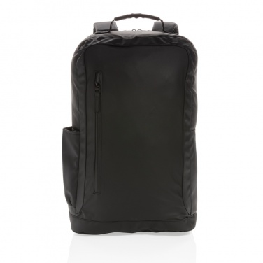 Logotrade Werbeartikel das Foto: Fashion schwarzer 15.6" Laptop-Rucksack, PVC-frei