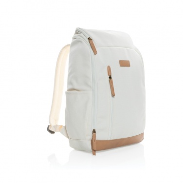 Logotrade Werbeartikel das Foto: Impact AWARE™ 16 oz. r recyceltem canvas 15" Laptop-Rucksack