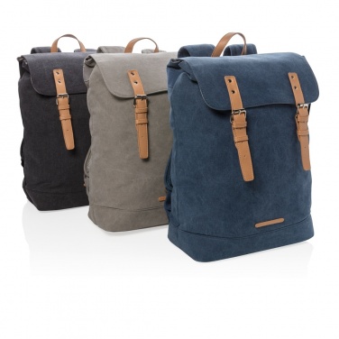 Logotrade Werbegeschenke das Foto: Canvas Laptop-Rucksack, PVC-frei