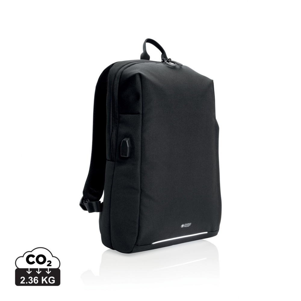 Logotrade Logogeschenke das Foto: Swiss Peak AWARE™ RFID und USB A-Laptop-Rucksack