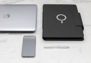 Logotrade Geschäftsgeschenke das Foto: Artic magnetisches 10W Wireless Charging A4 Portfolio