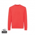 Iqoniq Zion Rundhals-Sweater aus recycelter Baumwolle, sattes Rot