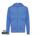 Iqoniq Abisko Zip-Kapuzenpullover aus recycelter Baumwolle, Heideblau