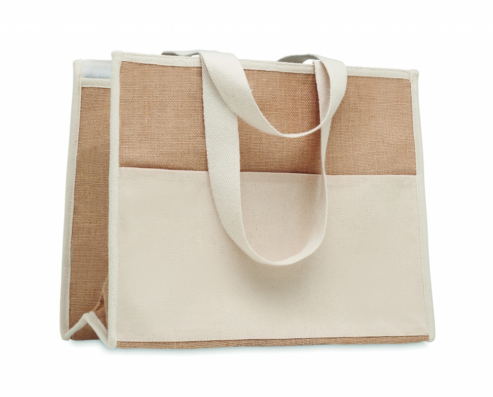 Logotrade Geschäftsgeschenke das Foto: Jute-Canvas Shopping Tasche