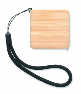 Logotrade Geschäftsgeschenke das Foto: Maßband Bambus 1m
