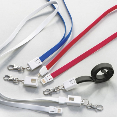 Logotrade Geschäftsgeschenke das Foto: Lanyard mit USB-Kabel LE PORT